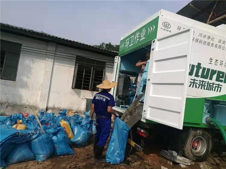 龙州工业污泥压干处理
